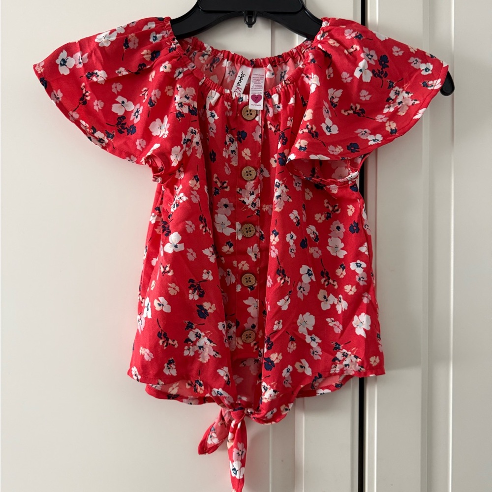 Japna Kids Floral Red Top